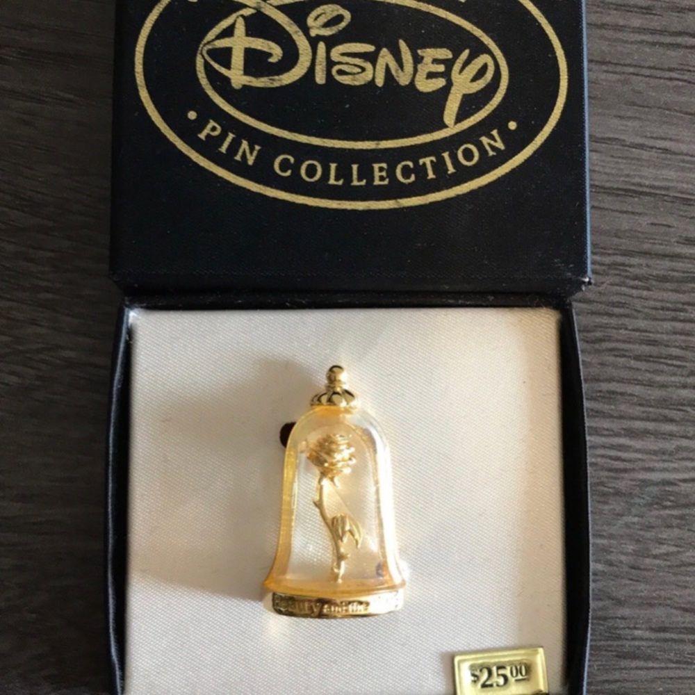 Vintage Disney exclusive pin collection belle jar